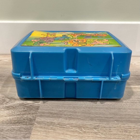 Vintage 1985 Wuzzles Aladdin Plastic Lunch Box Blue Hasbro Disney - See Photos - Picture 7 of 9